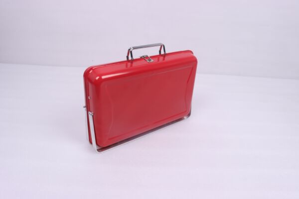 شواية فحم جينام قابلة للطي   احمر