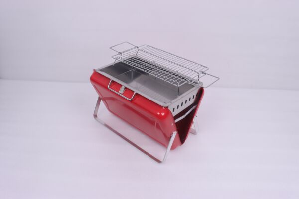 شواية فحم جينام قابلة للطي   احمر