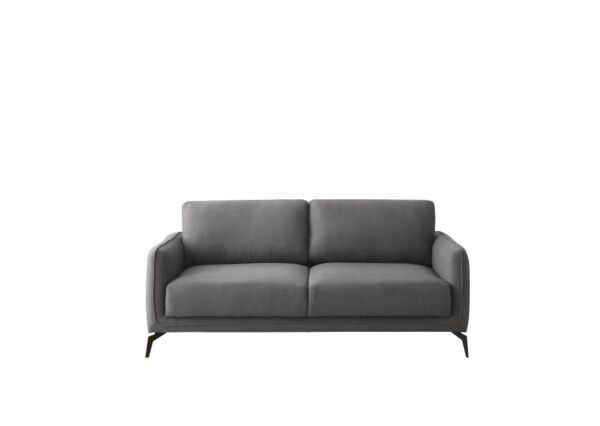 طقم كنب رومو ثنائي وثلاثي - رمادي غامق 