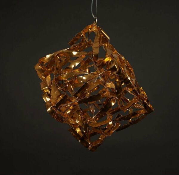 إنارة معلقة كاري مربع - نحاسي