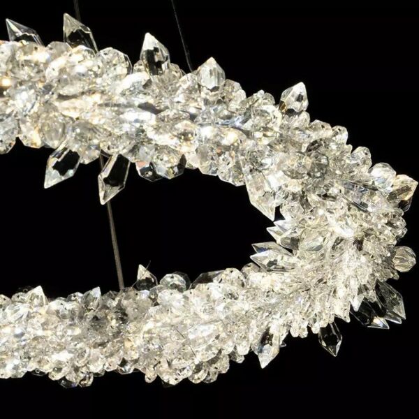 ثريا علاقي سنو فلاور ثري - شفاف وذهبي