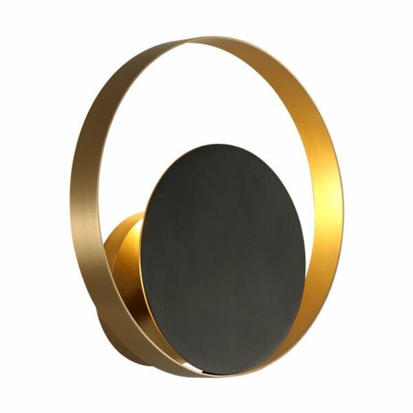 اضاءة جدارية لوب ميتاليك - اسود وذهبي