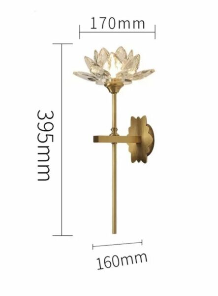 إضاءة جدارية لوتس - ذهبي