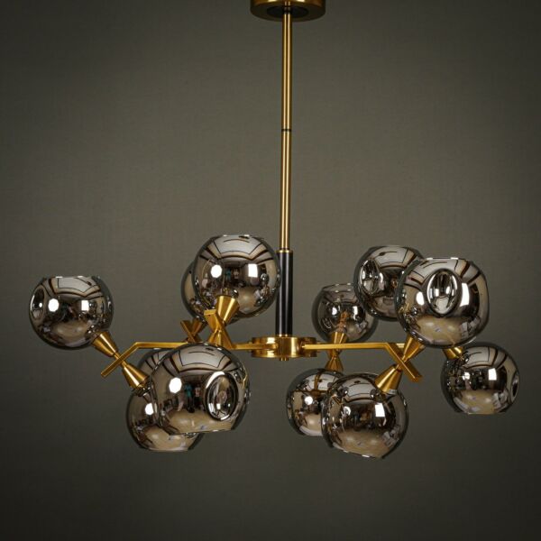 إنارة معلقة بوبلز بزل - رمادي وذهبي