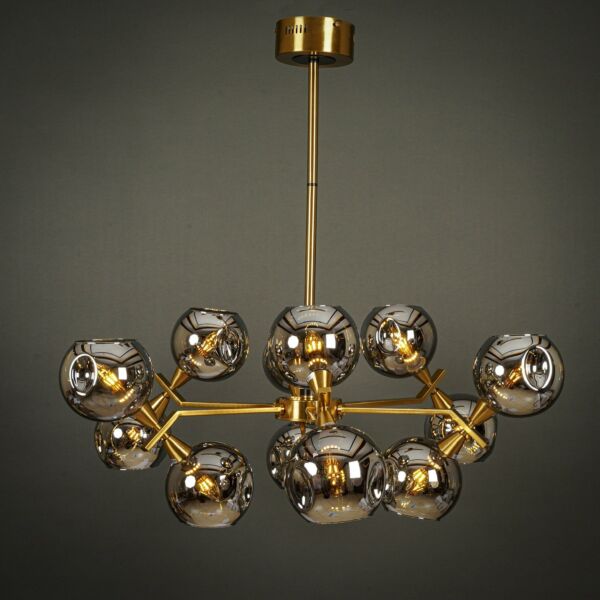 إنارة معلقة بوبلز بزل - رمادي وذهبي