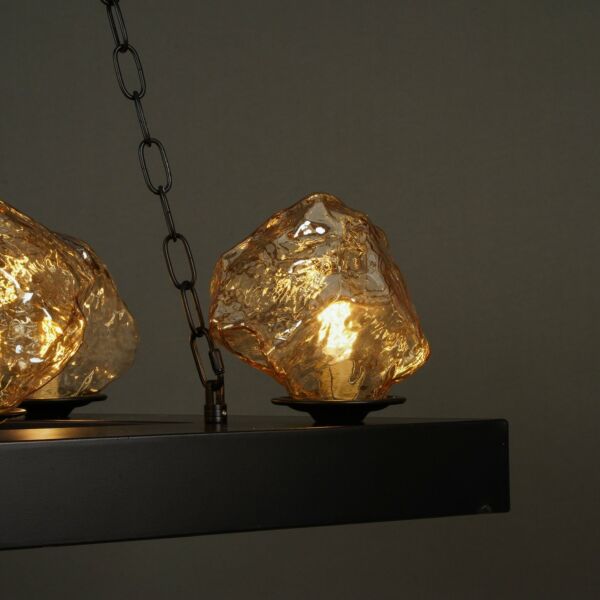 إنارة معلقة مثلث جلونج ستونز - عسلي واسود