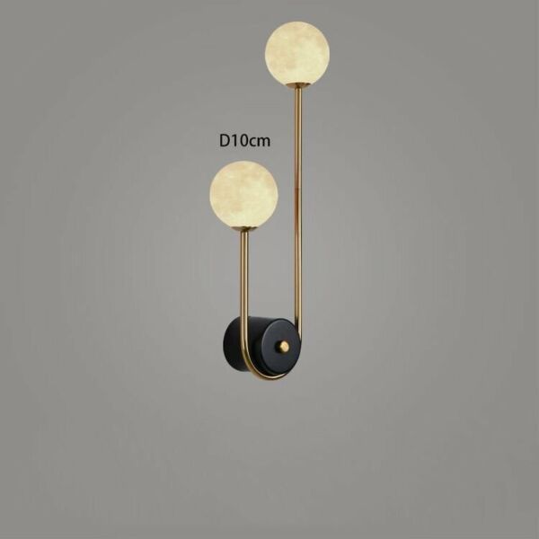 إضاءة جدارية دييجو - ذهبي واسود