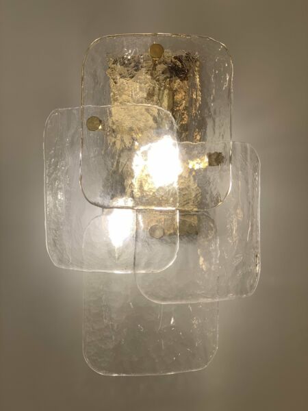 إضاءة جدارية زجاج السلاطين - ذهبي