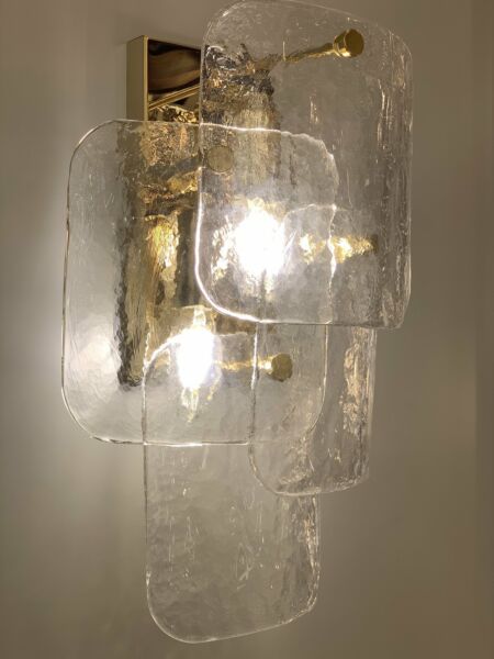 إضاءة جدارية زجاج السلاطين - ذهبي