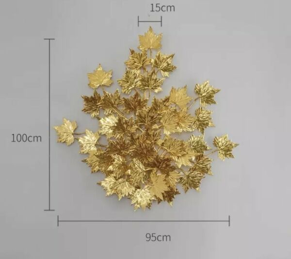 إضاءة جدارية أوراق الخريف 10 لمبات - ذهبي