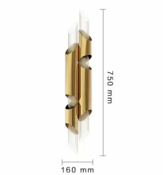 إضاءة جدارية باليساندري لايت مزدوج - ذهبي