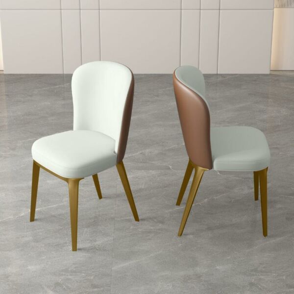 كرسي طعام فانس - كريمي وبني