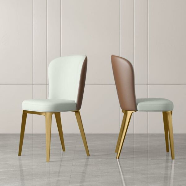 كرسي طعام فانس - كريمي وبني