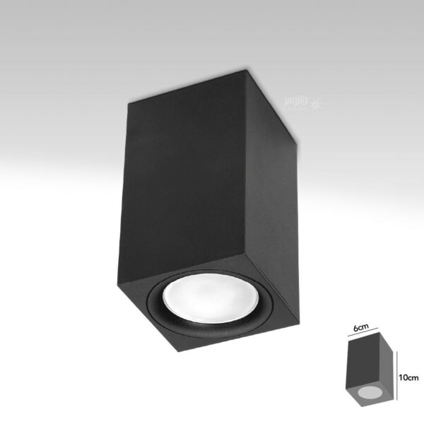 إضاءة سقف سلندر تيرل مربع اسود