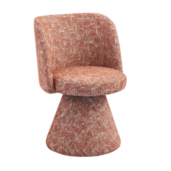 كرسي طاولة طعام كايلا - برتقالي وبيج