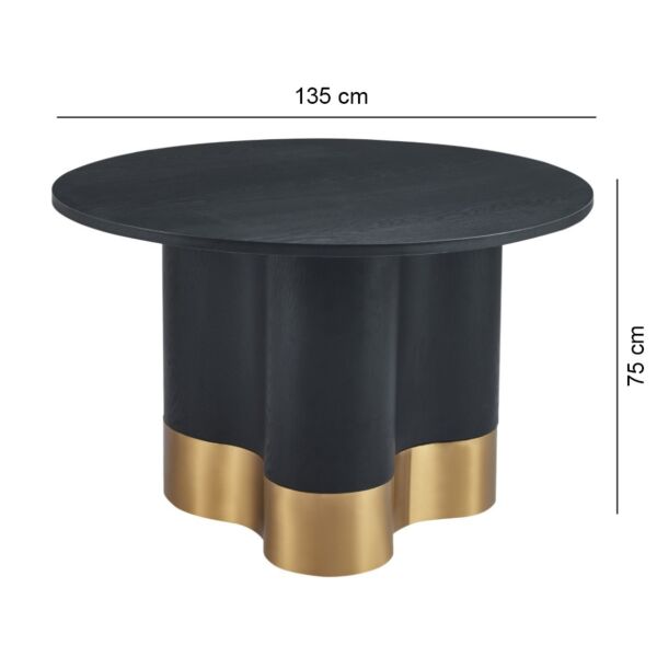طاولة طعام اندري - أسود وذهبي