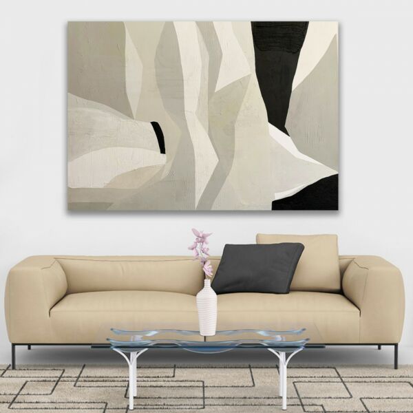لوحة ديكور قماشية انترا - بيج فاتح