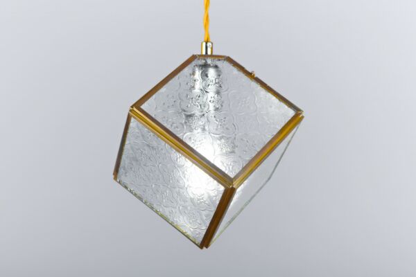 إنارة جدارية مودرن شكل مكعب ذهبي