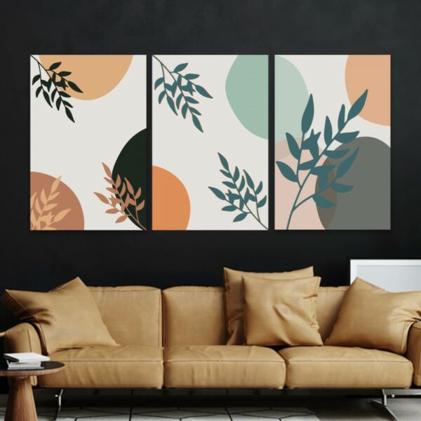 طقم لوحة جدارية فنية لوتي لتزيين الحائط 3 قطع - متعدد الالوان 