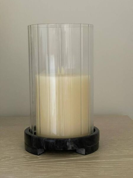 حامل شموع كولون رخامي - رمادي غامق