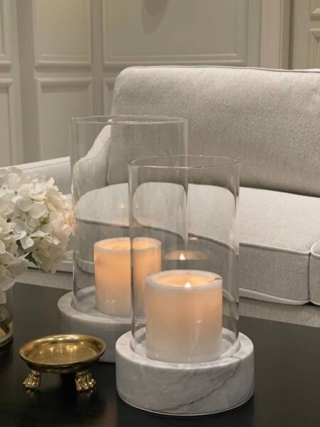 حامل شموع بارما رخامي صغير