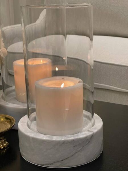 حامل شموع بارما رخامي صغير