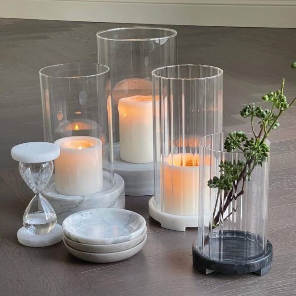 حامل شموع بارما رخامي صغير