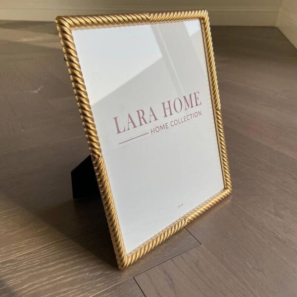 إطار صورة بريدي معدني - ذهبي