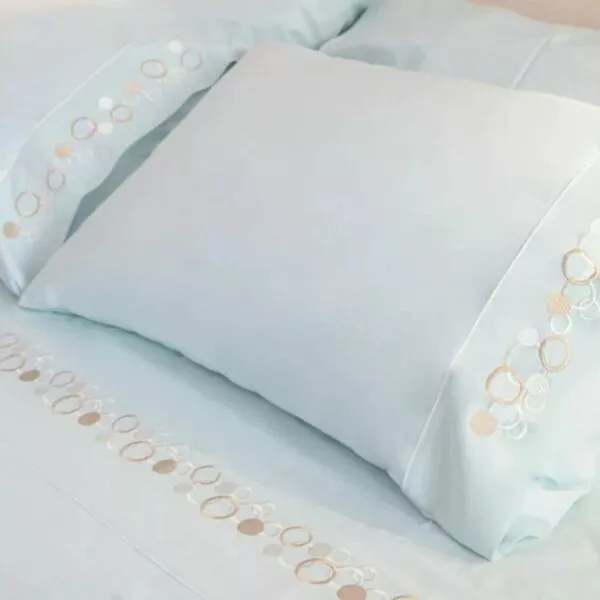 طقم غطاء سرير 200 غرزة 6 قطع دوفيه بابلز - أزرق