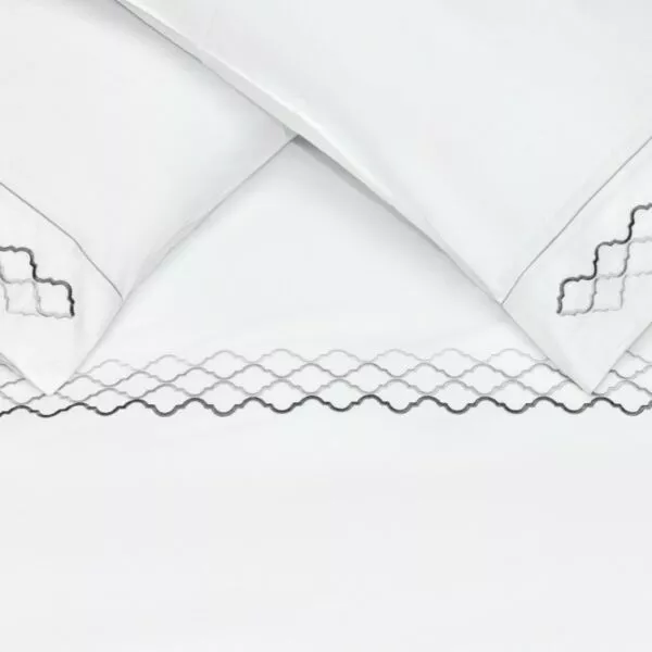 طقم غطاء سرير 200 غرزة 6 قطع واير - ابيض