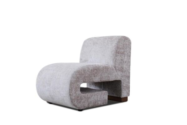 كرسي مودرن بدون ذراعين - رمادي