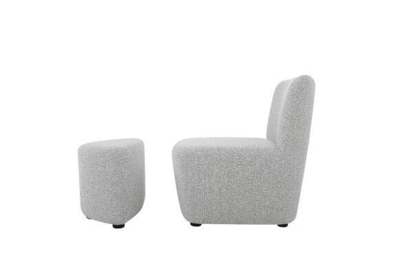 كرسي مفرد بدون ذراعين ريلاكس - رمادي فاتح