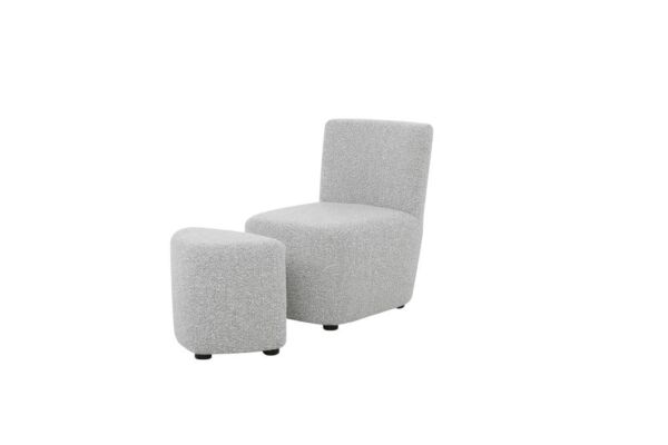 كرسي مفرد بدون ذراعين ريلاكس - رمادي فاتح