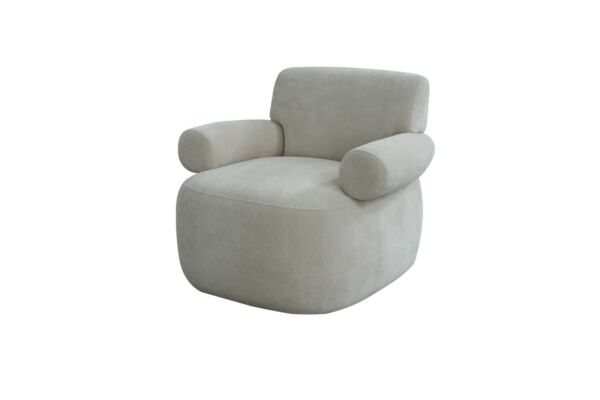 كرسي مفرد باش - رمادي