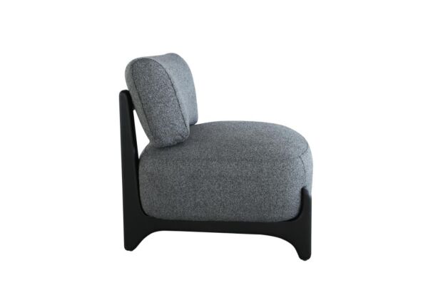 كرسي مفرد جاك - رصاصي واسود