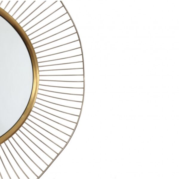 مرآة حائط سن رايز - ذهبي وفضي