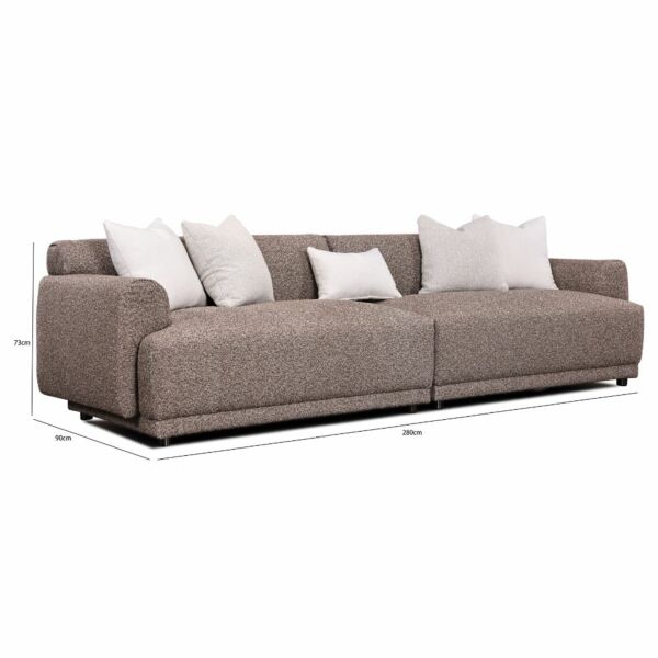 كنبة رباعية آريس - بني