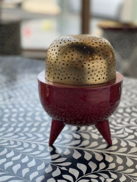 مبخرة كلاسي احمر - وسط 