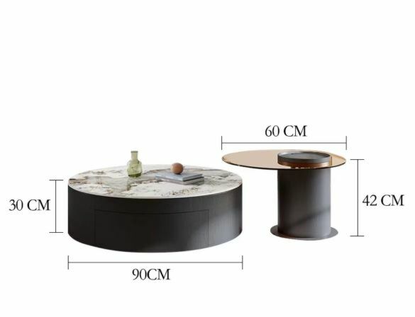 طاولة قهوة قطعتين فوسانتي - متعدد الالوان
