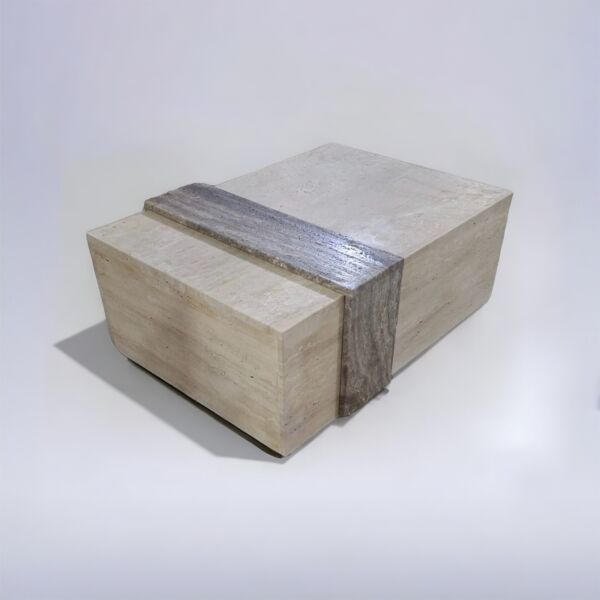 طاولة قهوة رخام ترافنتينو باولا