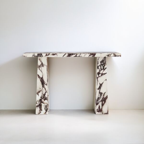 كونسول رخام ايطالي بلاك اند وايت