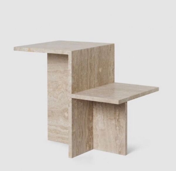 طاولة جانبية جيلاي رخام ترافنتينو