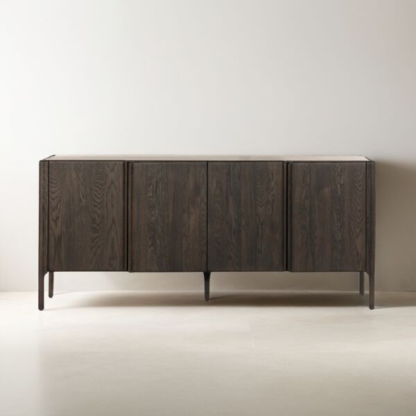 طاولة بوفيه كامبريدج - بني غامق