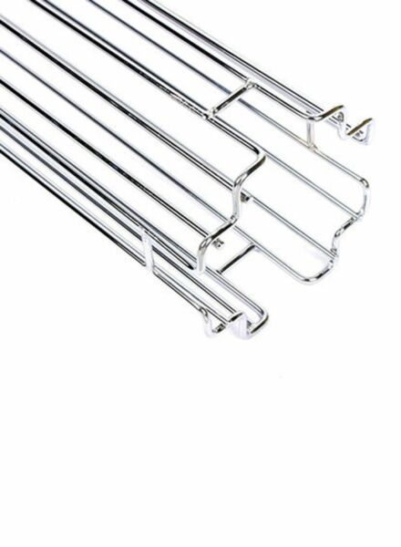 رف معدني لتخزين علب القهوة والشاي - فضي