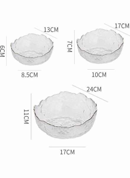 طقم أوعية تقديم ايزابيل 3 قطع - شفاف