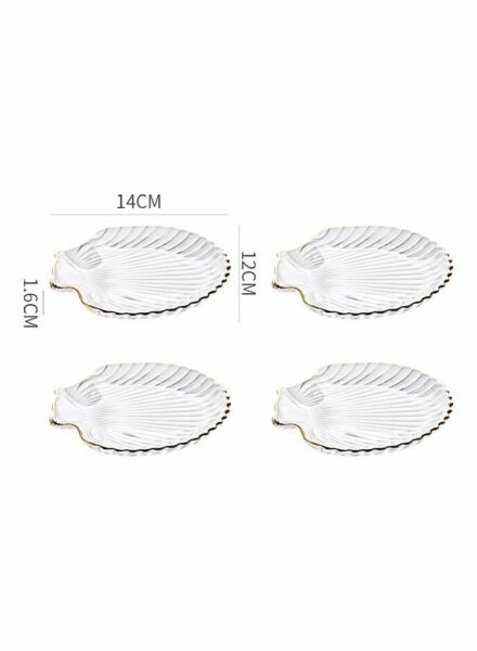 طقم أطباق تقديم زجاجية شفاف يانيلان