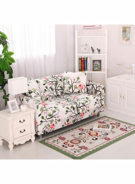 طقم غطاء أريكة ثلاث مقاعد مع غطاء وسادة - متعدد الالوان