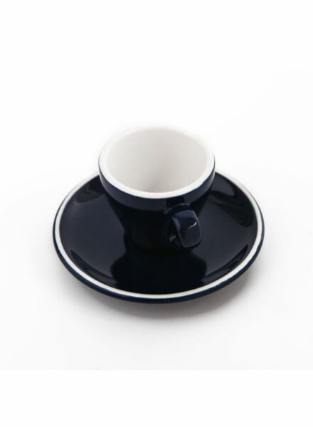 كوب مع صحن سيراميك شور - ازرق كحلي