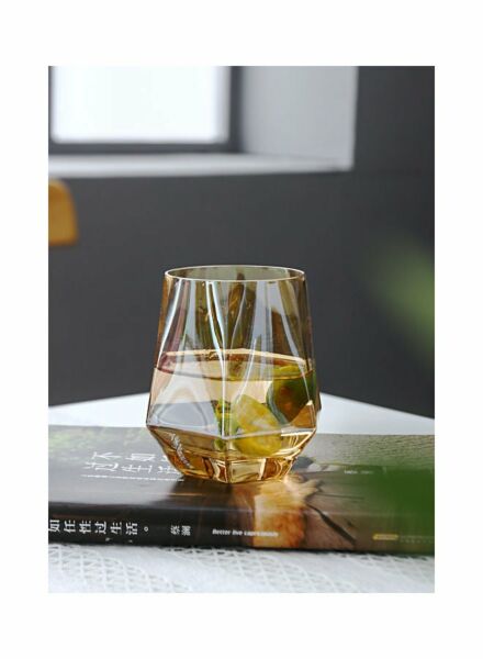 كأس بشكل قطعة ألماس سطح سداسي الأضلاع