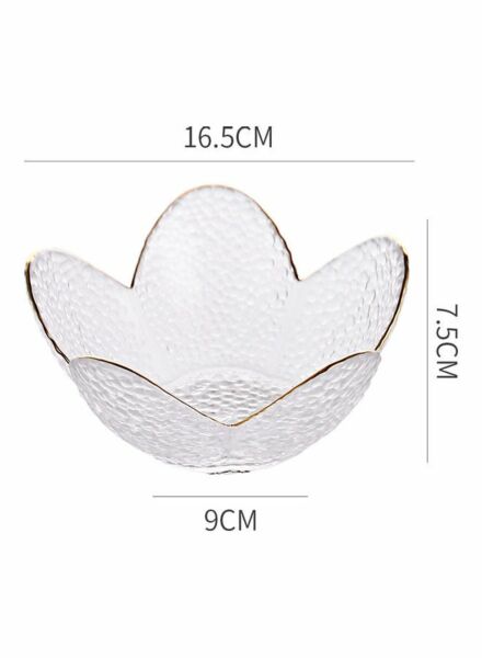 وعاء تقديم زجاجي شفاف